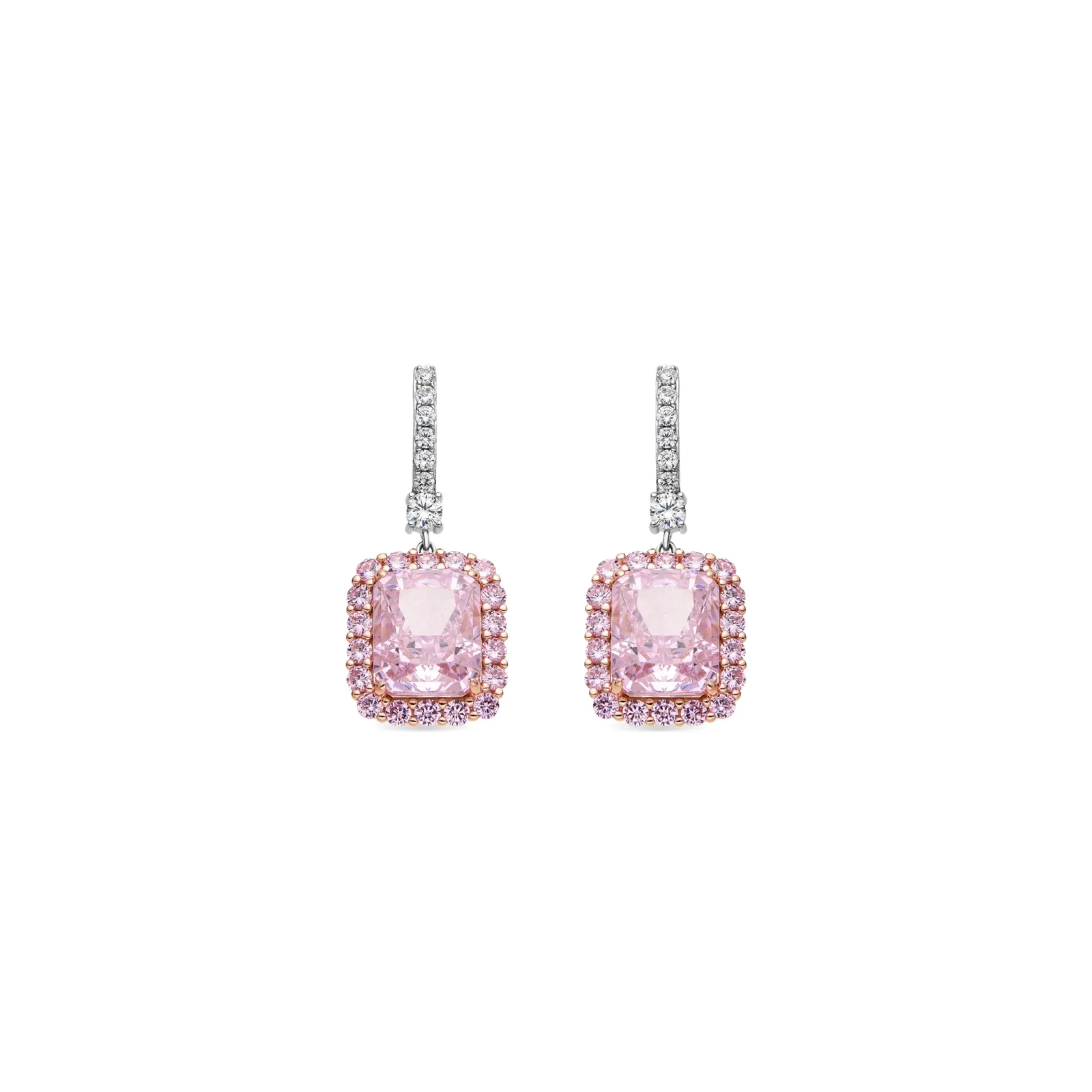 Glamurozne minđuše sa roze kamenjem