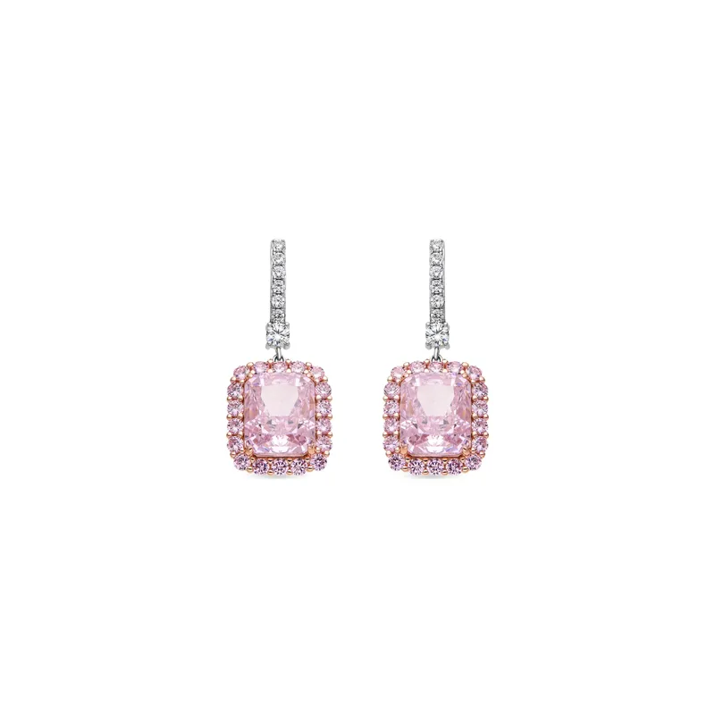 Glamurozne minđuše sa roze kamenjem