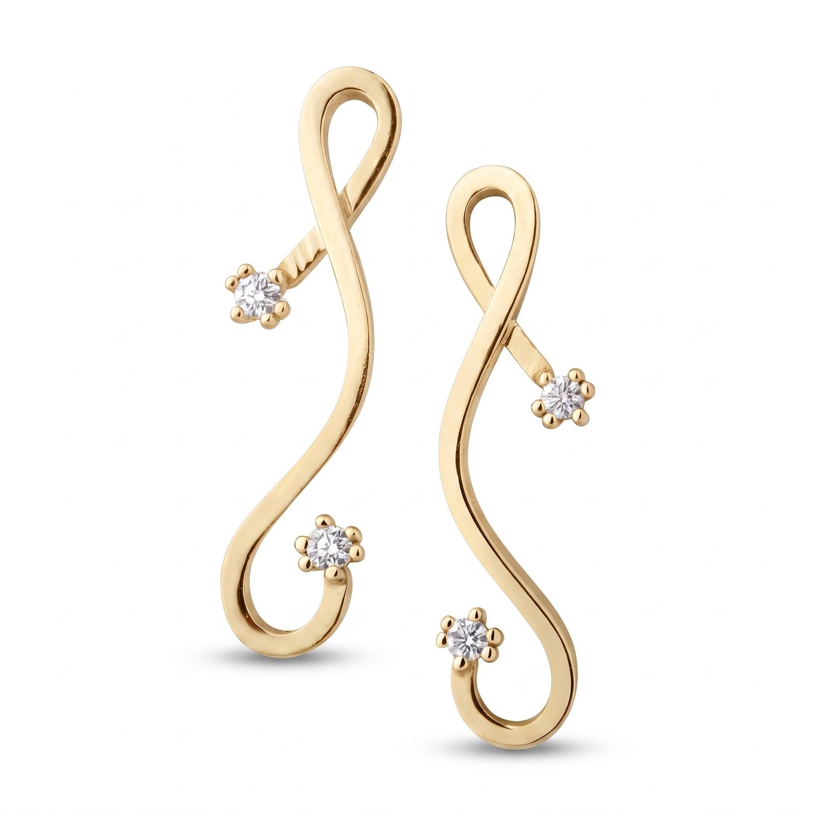 Elegantne minđuše od zlata Xmm0050