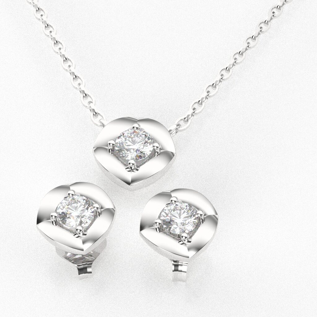 Elegantan dijamantski set od belog zlata